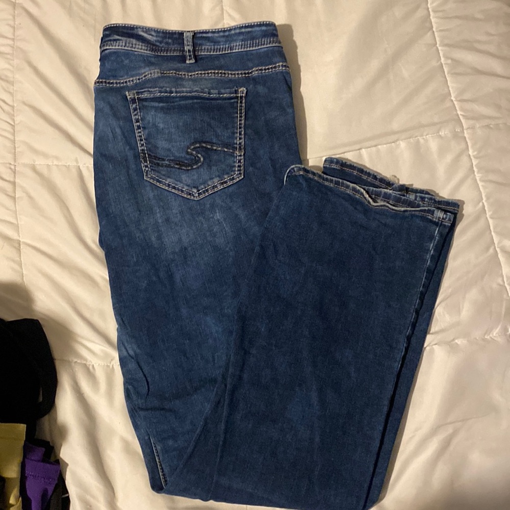 Plus size Bootcut silver jeans